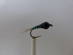 Size 16 Tungsten Black Shadow Perdigon Barbless